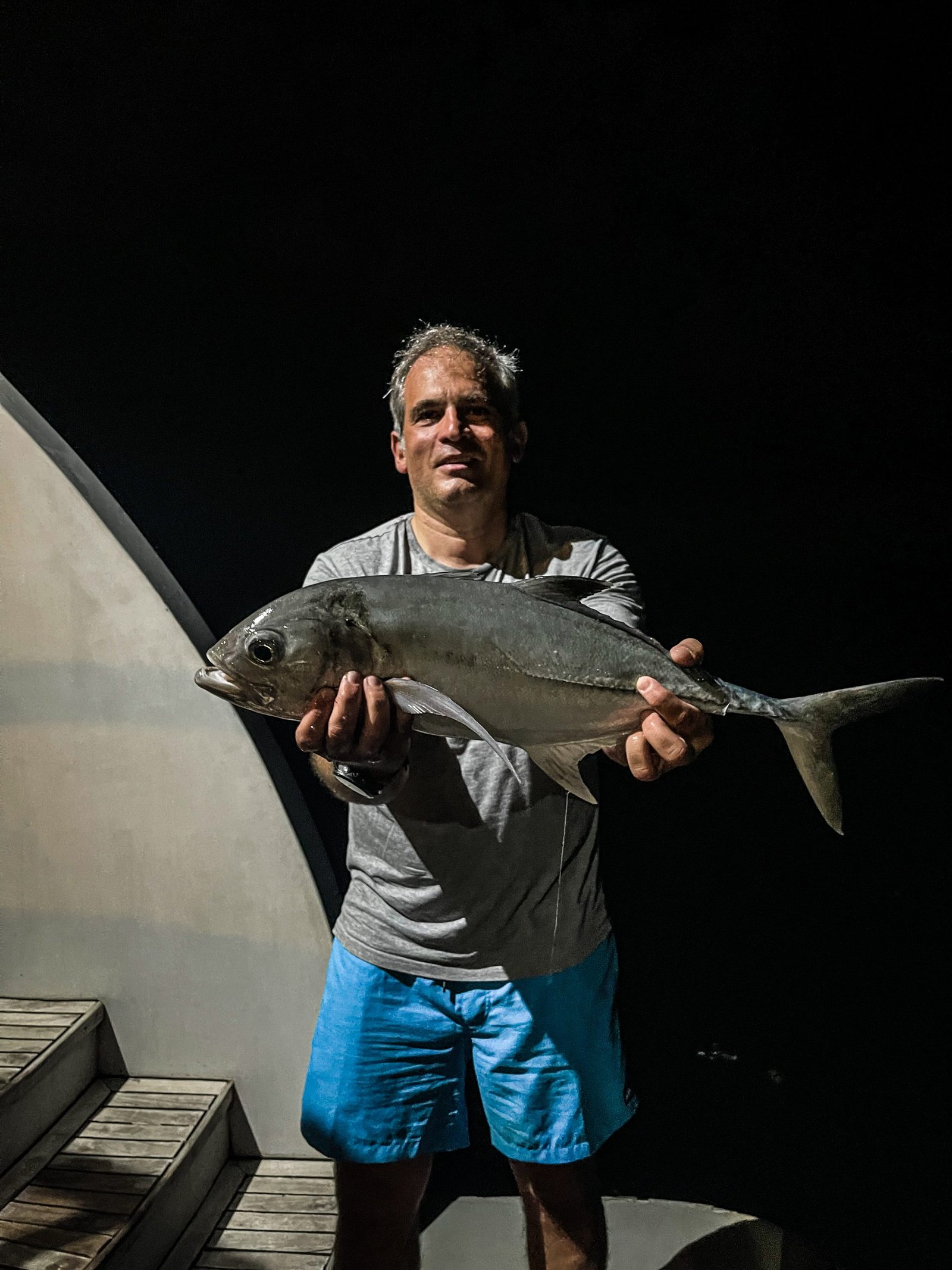 Fresh caught fish for dinner on the Maldives SUP Trip by Mauka Surfaris